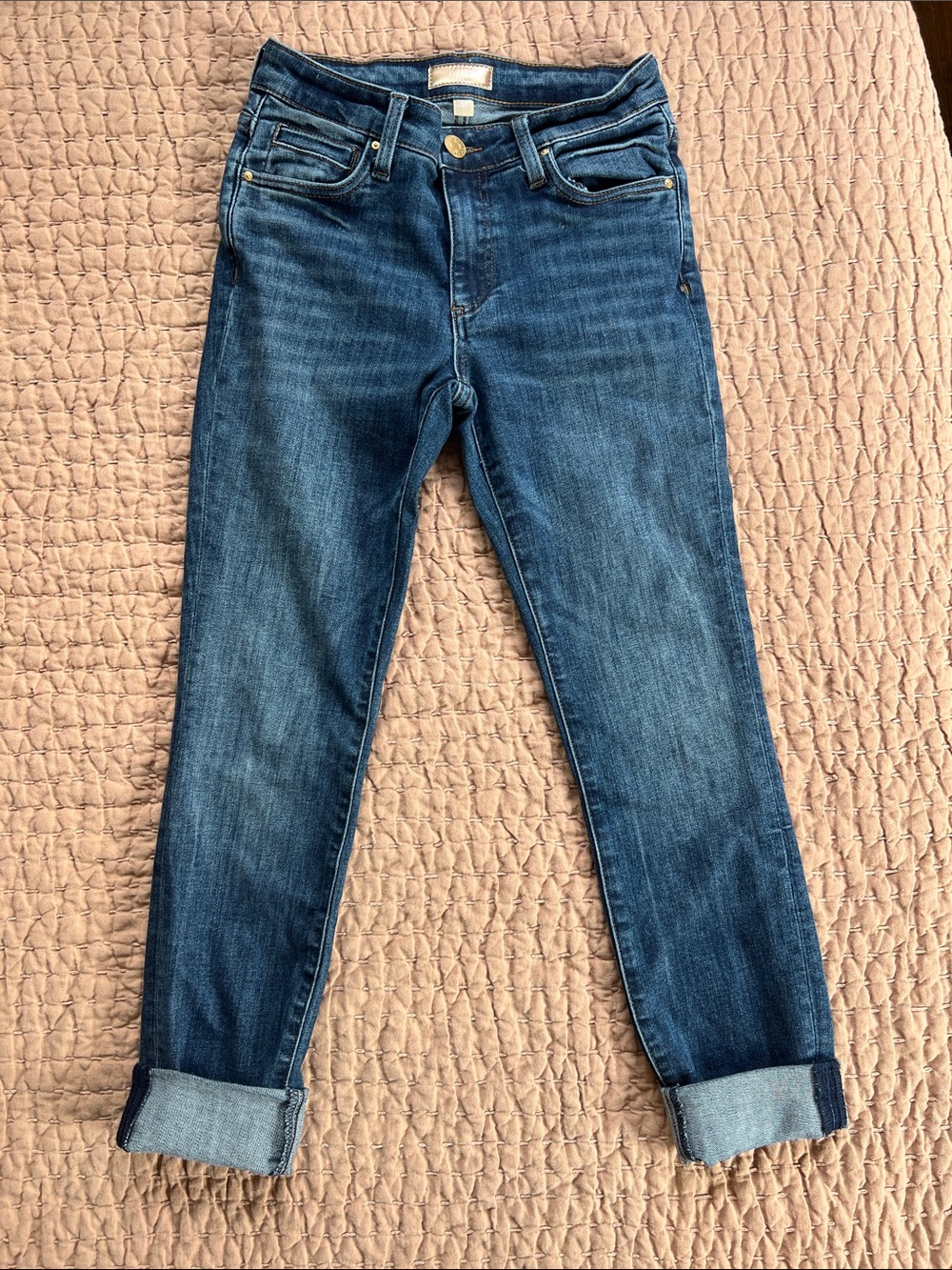 Classic Dark Blue Women's Straight-Leg Jeans